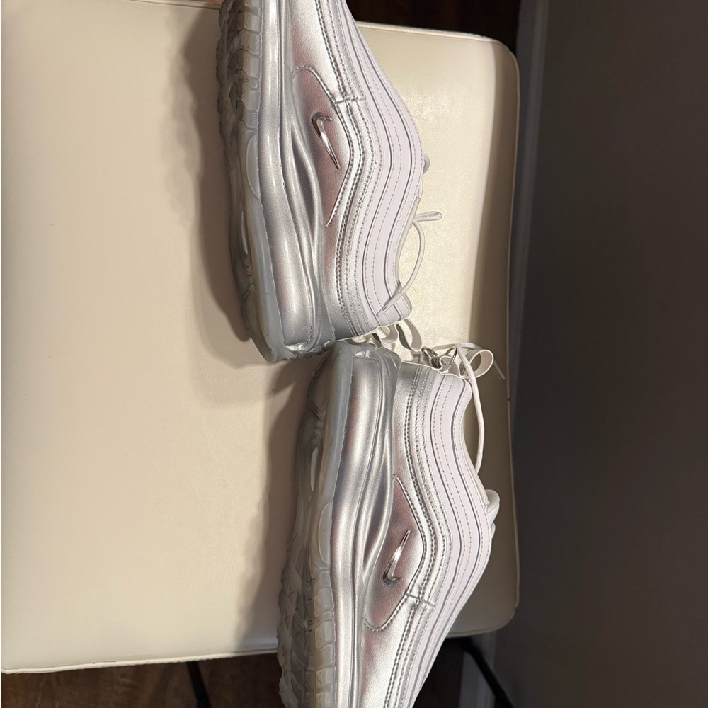 Women’s “Megan Thee Stallion” Nike Air Max White and Silver - Picture 7 of 10
